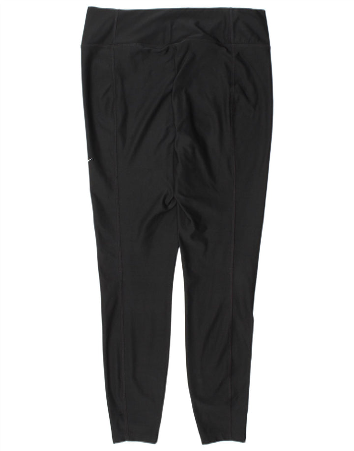 Damskie legginsy NIKE Dri Fit UK 14, duże, czarne, poliestrowe