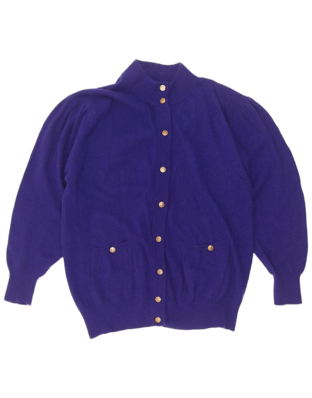 Sweter damski w stylu vintage IT 46/48, duża fioletowa wełna
