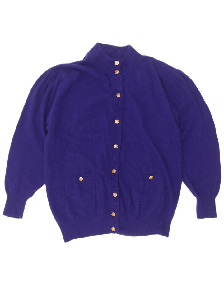 Sweter damski w stylu vintage IT 46/48, duża fioletowa wełna