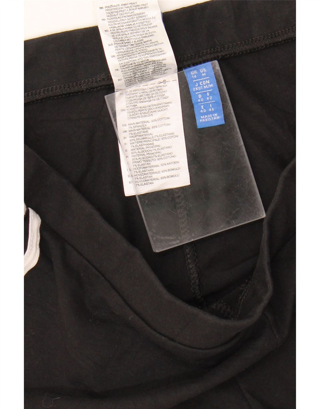 ADIDAS Womens Leggings UK 14 Medium Black Cotton Vintage Adidas and Second-Hand Adidas from Messina Hembry 