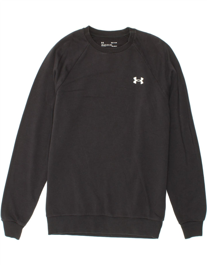 UNDER ARMOUR Mens Cold Gear Sweatshirt Jumper Small Black Cotton Vintage Under Armour and Second-Hand Under Armour from Messina Hembry 