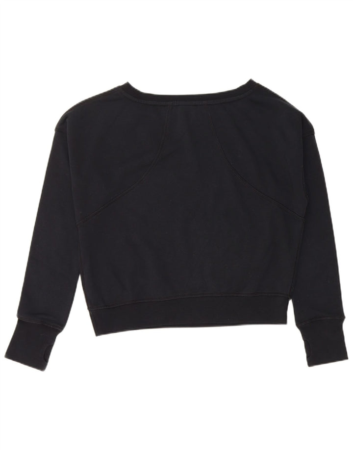 Dziewczęca bluza z krótkim rękawem NIKE z grafiką, 13-14 lat XL, czarna, bawełniana