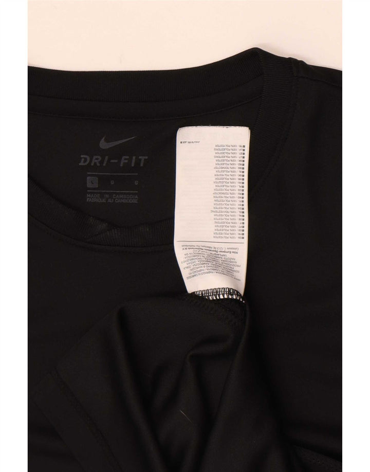 Męski T-shirt Nike Dri Fit, duży, czarny, poliestrowy