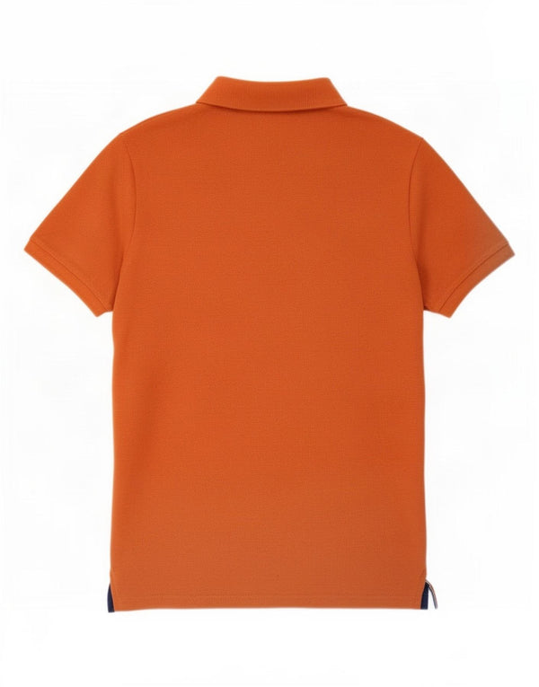 Męska koszulka polo Superdry z grafiką, duża, pomarańczowa, bawełniana