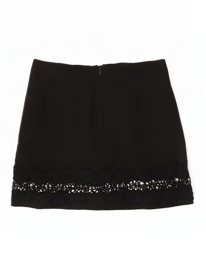 Damska spódniczka mini Topshop UK 12 Medium W30 Czarny kwiatowy poliester