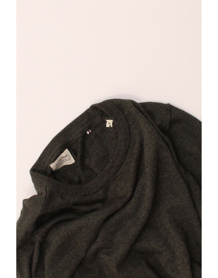 JACK & JONES Mens Crew Neck Jumper Sweater Medium Khaki Cotton Vintage Jack & Jones and Second-Hand Jack & Jones from Messina Hembry 