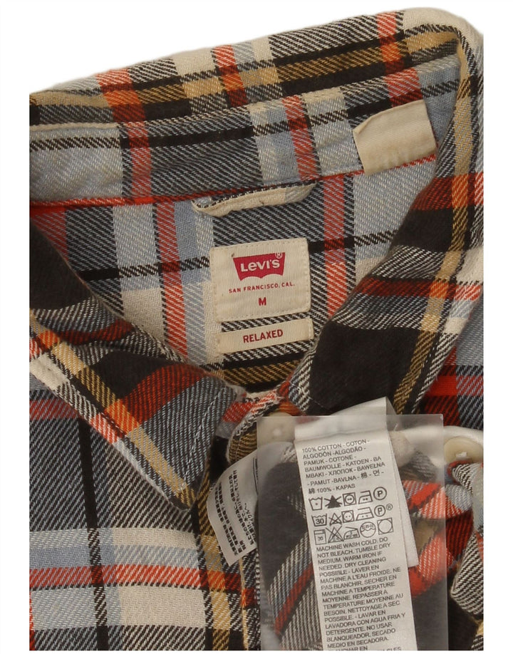 Męska koszula flanelowa Levi's o swobodnym kroju, średniej wielkości, wielobarwna, bawełniana w kratę