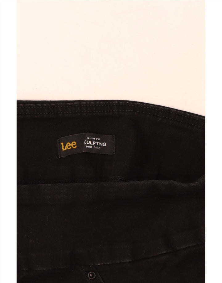 Damskie bermudy Lee Sculpting Slim Fit US 10 Large W30, czarna bawełna