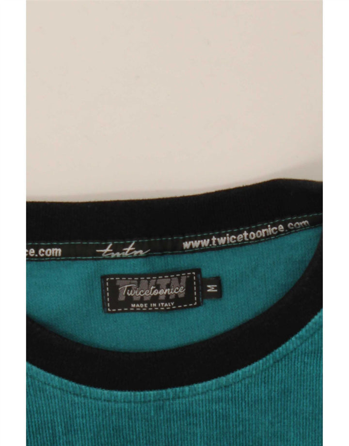 Sweter męski w stylu vintage, średnio wielobarwny, z blokami kolorów