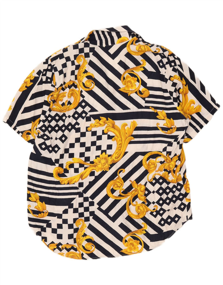 Fantazyjna w pełni damska bluzka koszulowa w abstrakcyjny wzór UK 20 2XL wielobarwna