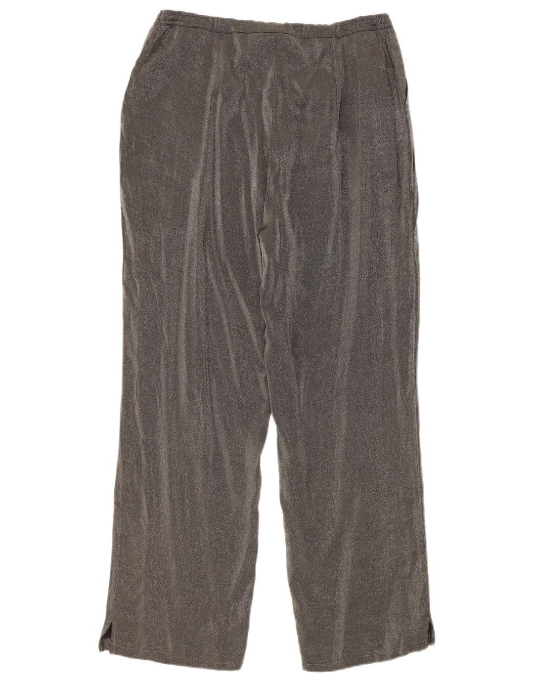 Damskie proste spodnie casual Marks & Spencer W32 L30 Szara wiskoza