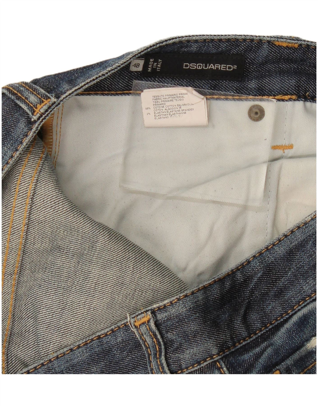 Dsquared2 Damskie jeansy slim IT 48 XL W36 L32 Granatowa bawełna