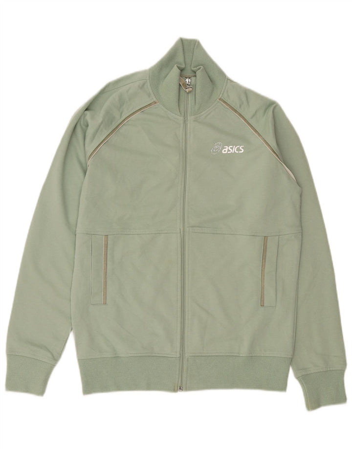Damska kurtka dresowa Asics UK 14, średnia zielona bawełna