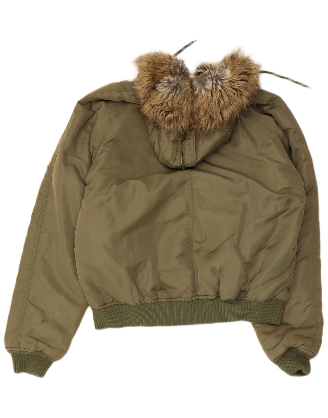 Męska kurtka narciarska z kapturem w stylu vintage UK 38 Medium Khaki Nylon