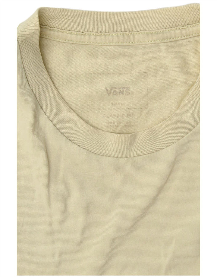 Męski T-shirt Vans Classic Fit z grafiką, mały, żółty