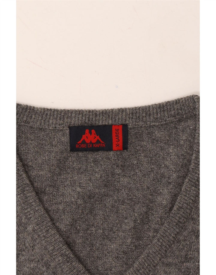 KAPPA Mens Vest Tank Top XL Grey Wool Vintage Kappa and Second-Hand Kappa from Messina Hembry 