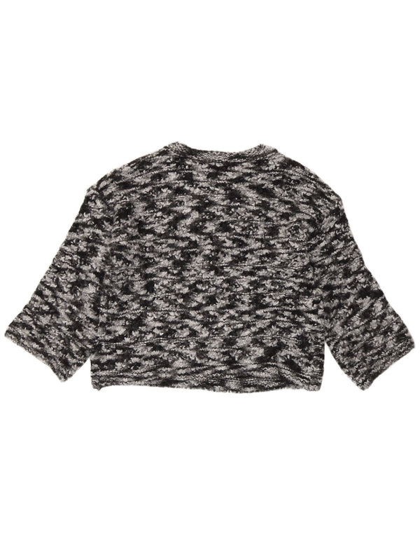 Damski sweter Zara z rękawem 3/4 i dekoltem w łódkę UK 14 Medium Black Tie Dye