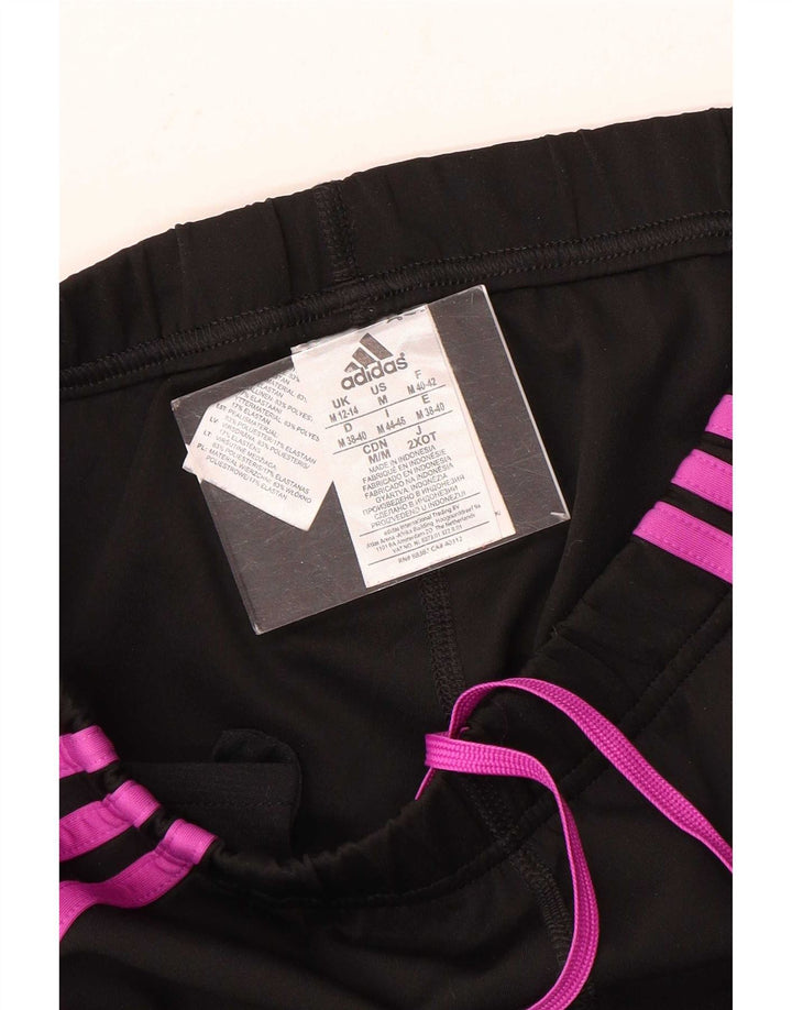 Damskie spodnie dresowe Adidas Crop UK 12/14 Średni czarny poliester