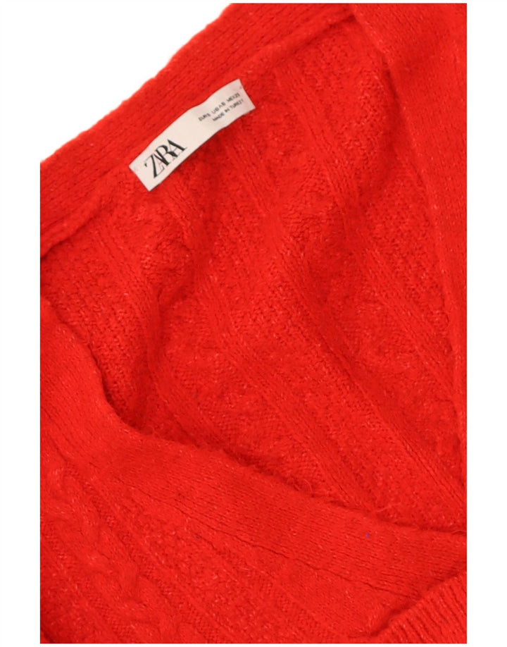 Damski sweter oversize Zara Crop Oversize UK 10 Small Red