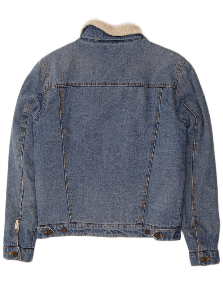 Damska kurtka dżinsowa Flatbush Oversize Sherpa UK 10, mała niebieska, poliester