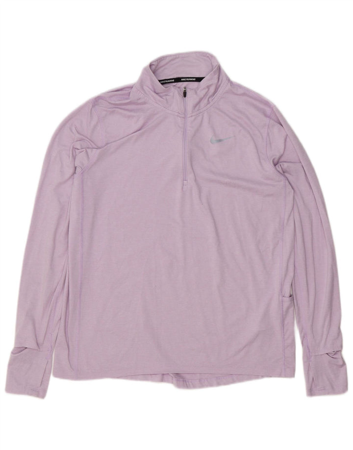 Damski dres Nike Dri Fit z zamkiem błyskawicznym na szyi, UK 14, średni fiolet