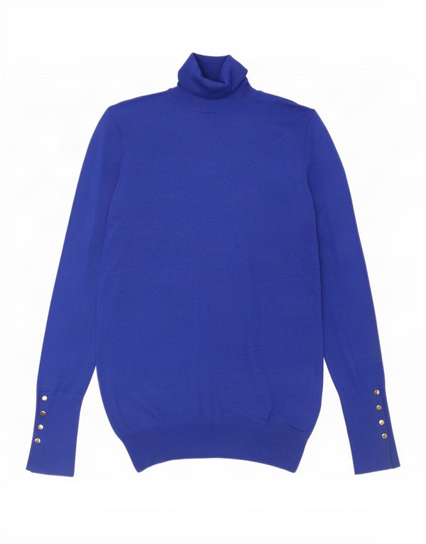 Damski sweter z golfem Zara UK 10 Small Blue Wiskoza
