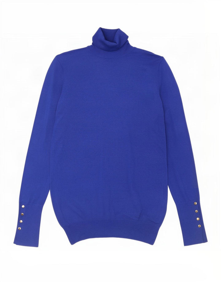 Damski sweter z golfem Zara UK 10 Small Blue Wiskoza
