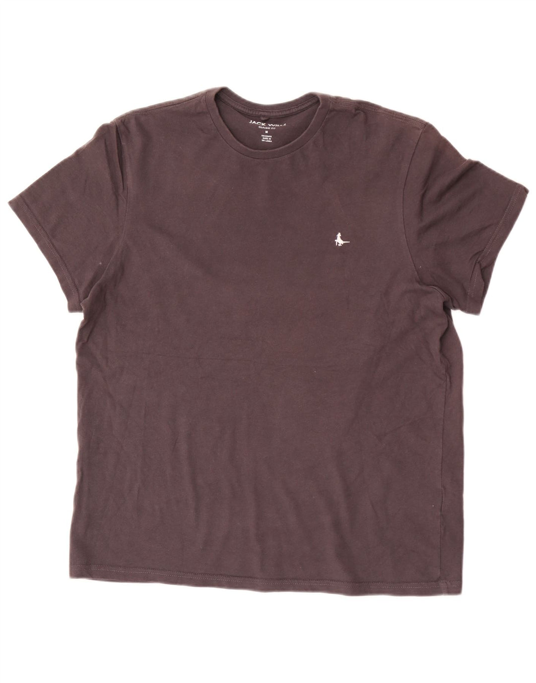 T-shirt męski Jack Wills o klasycznym kroju, średniej wielkości, czarny, bawełniany