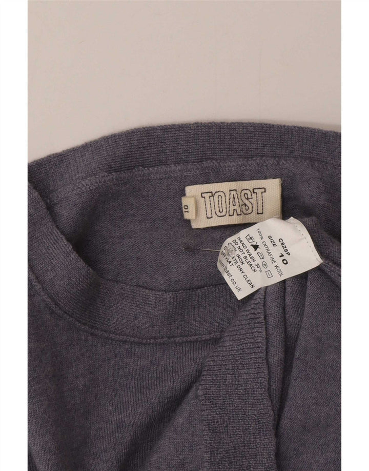 Damski sweter Toast z dekoltem w łódkę UK 10 Small Blue Wełna