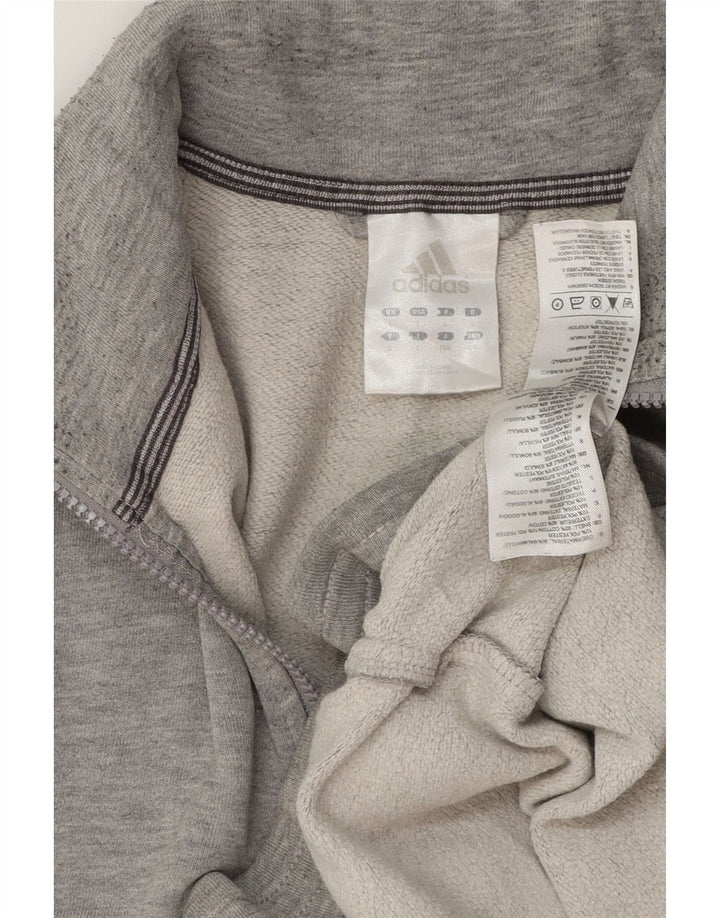 Adidas Męska bluza dresowa, duża, szara, nakrapiana bawełna