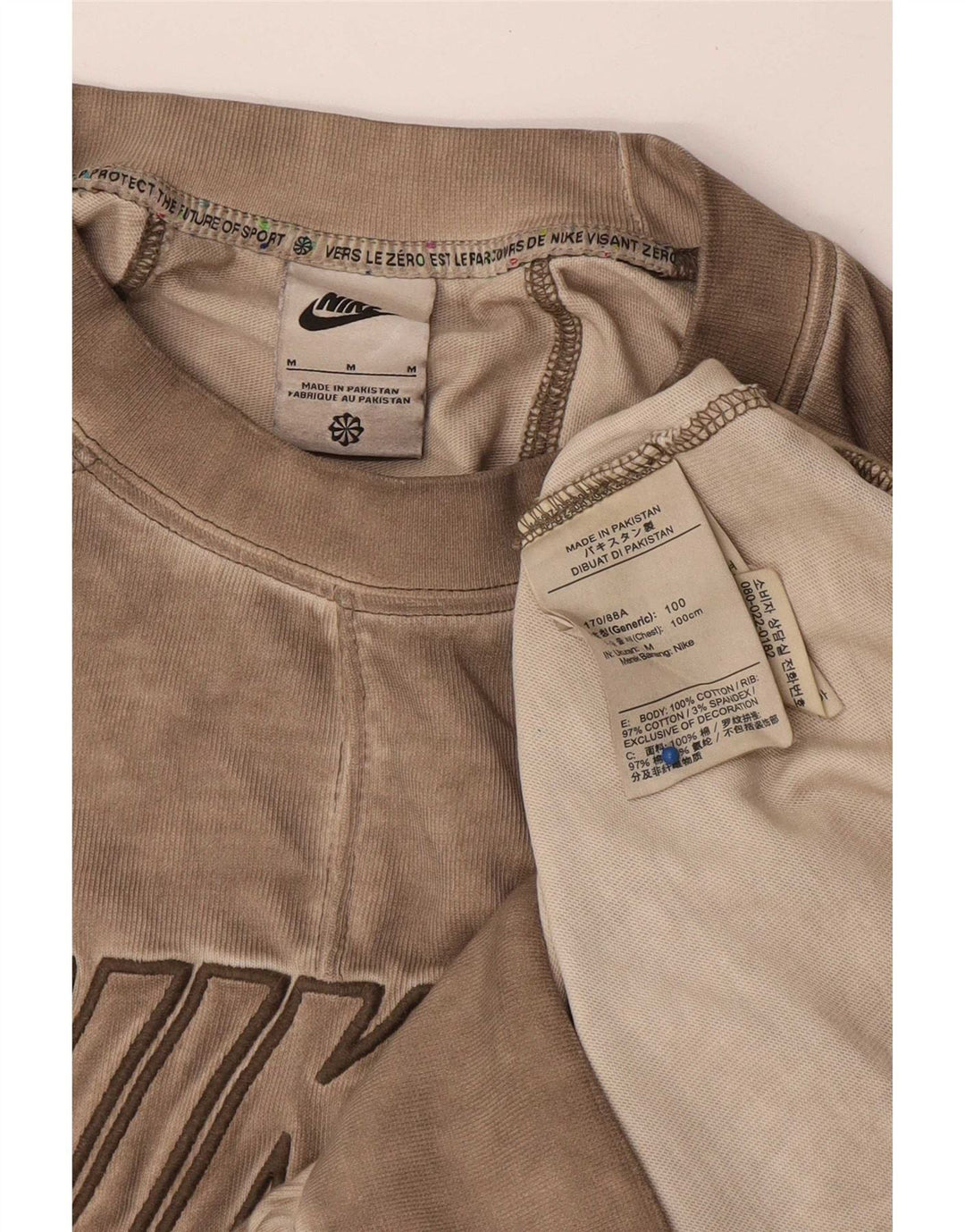 Męska bluza z kapturem Nike w kolorze średniego beżu, bawełniana
