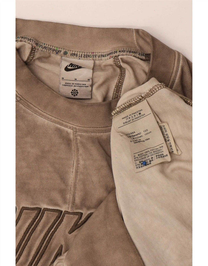 Męska bluza z kapturem Nike w kolorze średniego beżu, bawełniana