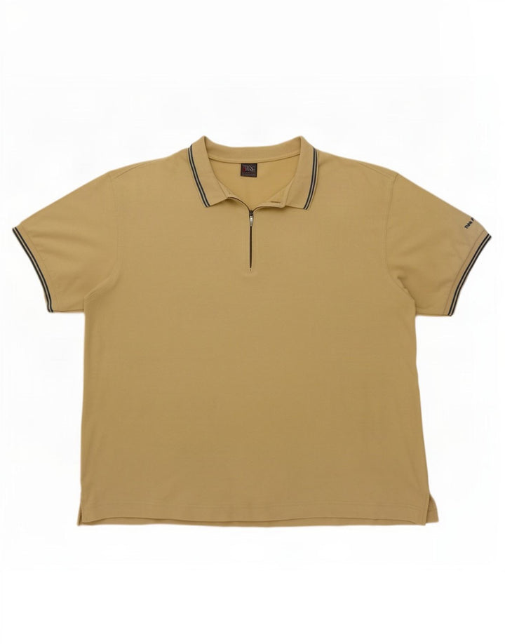 Think Różowa Męska Koszulka Polo 2XL Beżowa