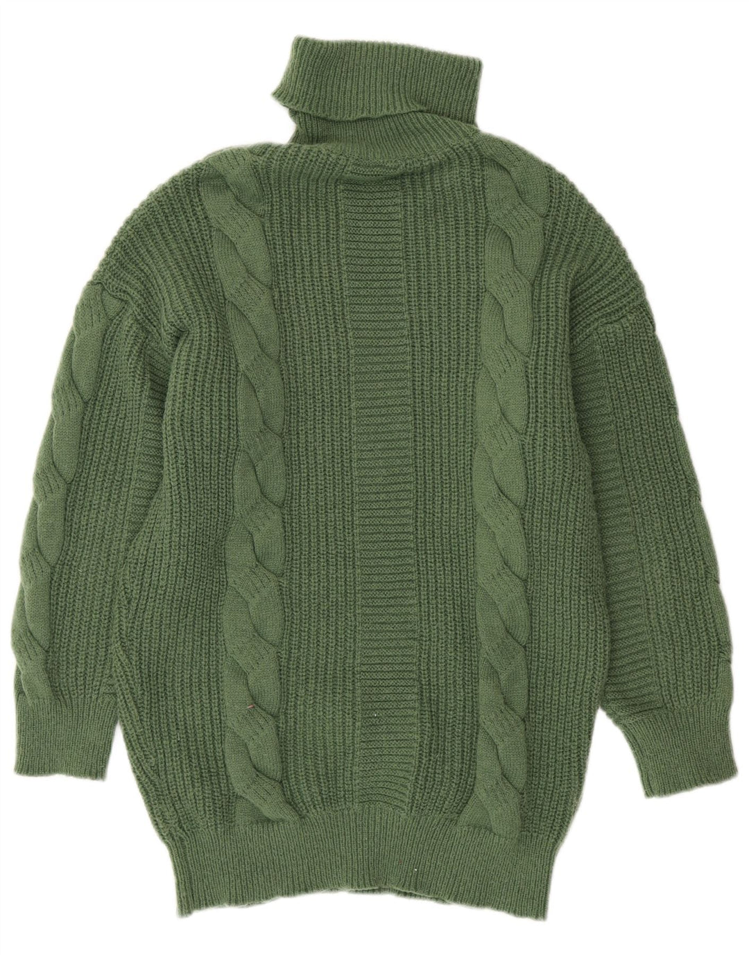 Damski sweter oversize SHEIN z golfem UK 14, średni zielony