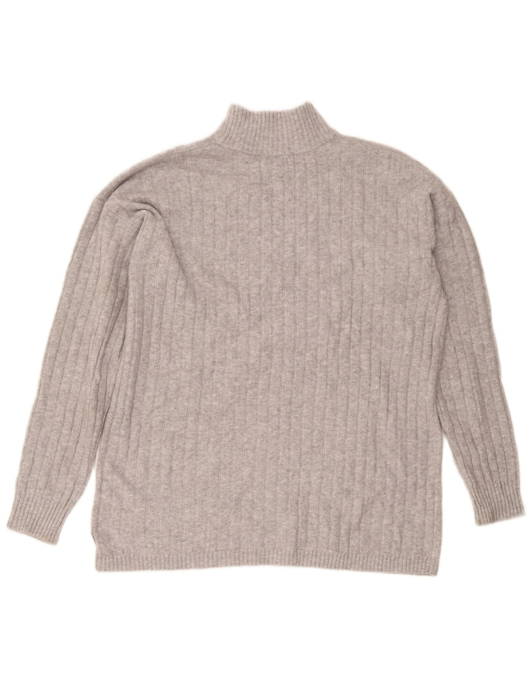 Damski sweter z golfem Eddie Bauer, UK 14, średni szary