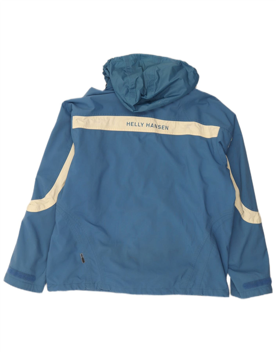 Męska kurtka wiatrówka Helly Hansen z kapturem UK 40, duży niebieski blok kolorów