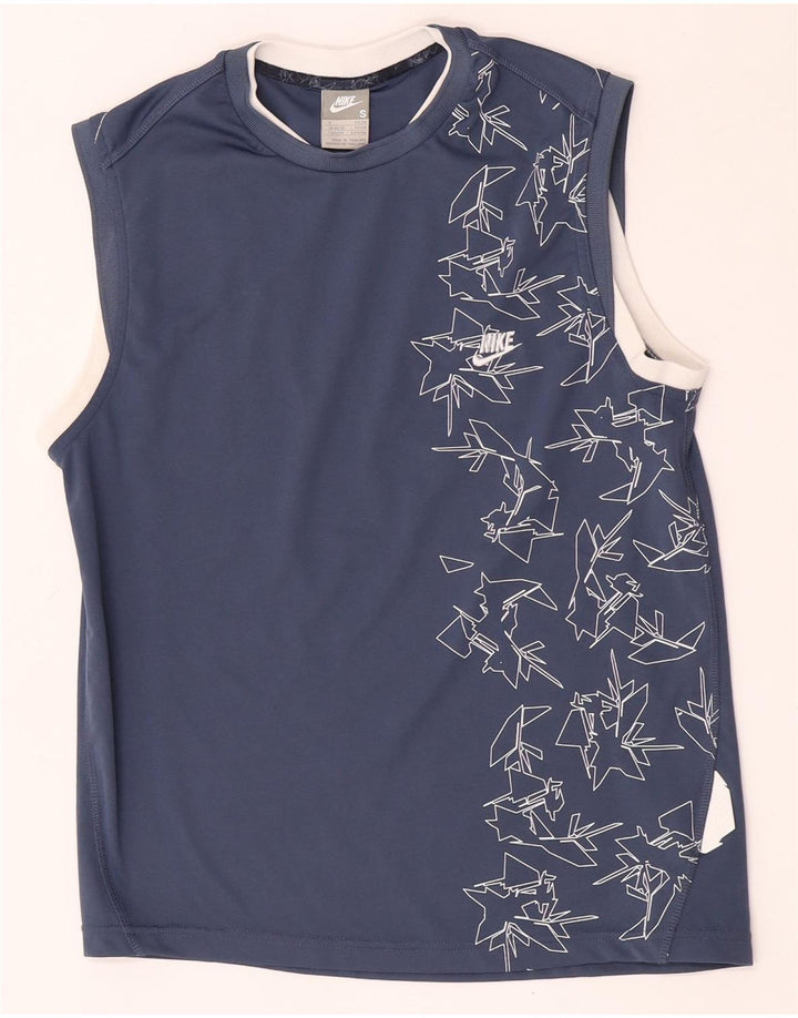 Męska kamizelka Nike Graphic Vest Top UK 36/38 Mały niebieski geometryczny poliester