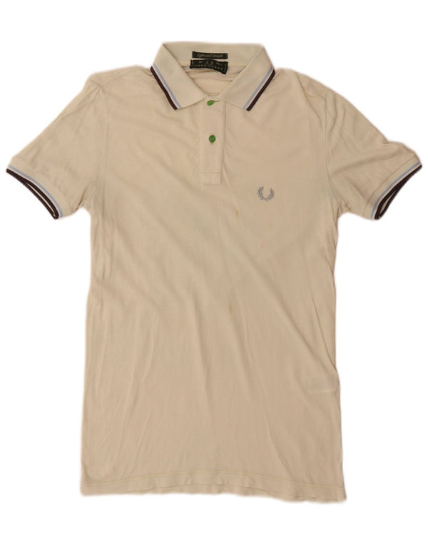 Męska koszulka polo Fred Perry, mała, zielona, bawełniana w paski