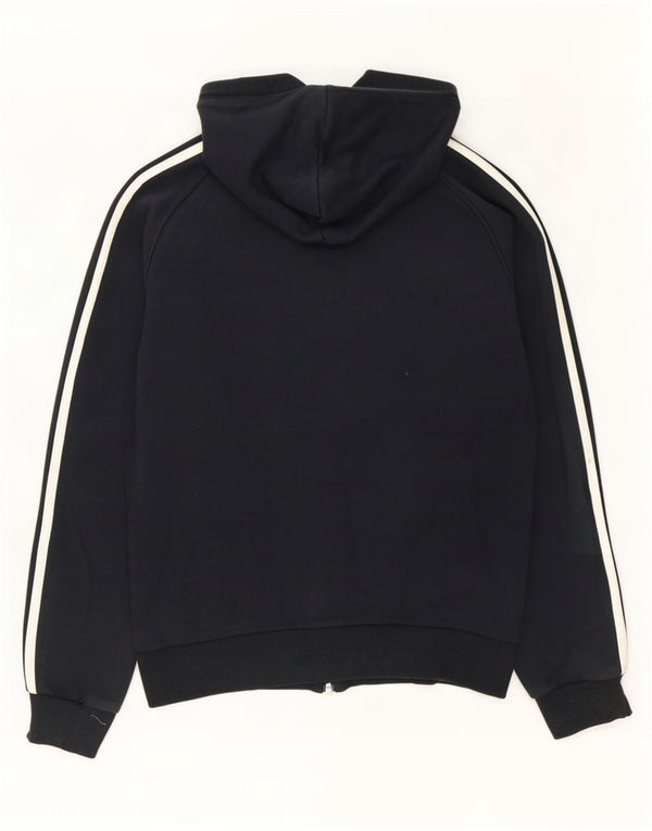 Adidas Męski sweter z kapturem i zamkiem błyskawicznym, mały, czarny, bawełniany