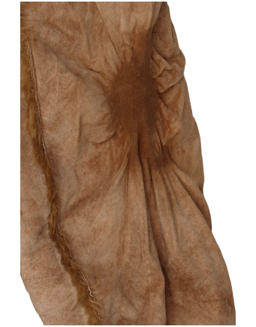 Kurtka damska Zara Shearling UK 14 Średnia beżowa skóra