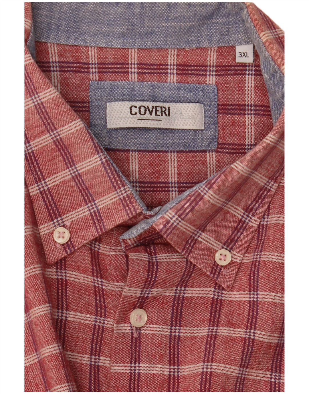 Koszula męska z krótkim rękawem Coveri 3XL w czerwoną kratkę