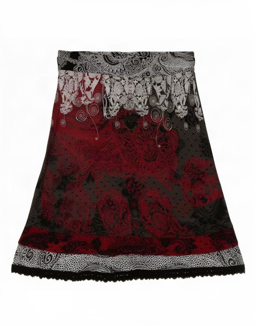 Desigual damska spódnica w kształcie litery A, średnia W28, wielobarwna paisley