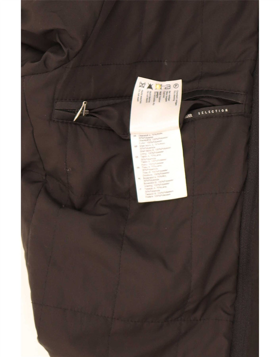Męska kurtka użytkowa S.Oliver UK 42 XL, czarna wełna