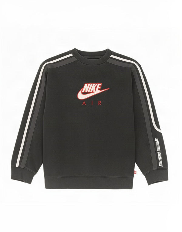 Chłopięcy sweter z grafiką Nike, 12-13 lat, duży, czarny, bawełniany