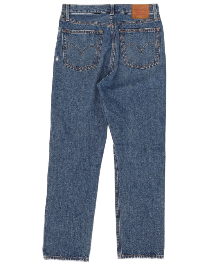 Damskie jeansy Levi's 501 Straight W27 L29 Niebieskie bawełniane