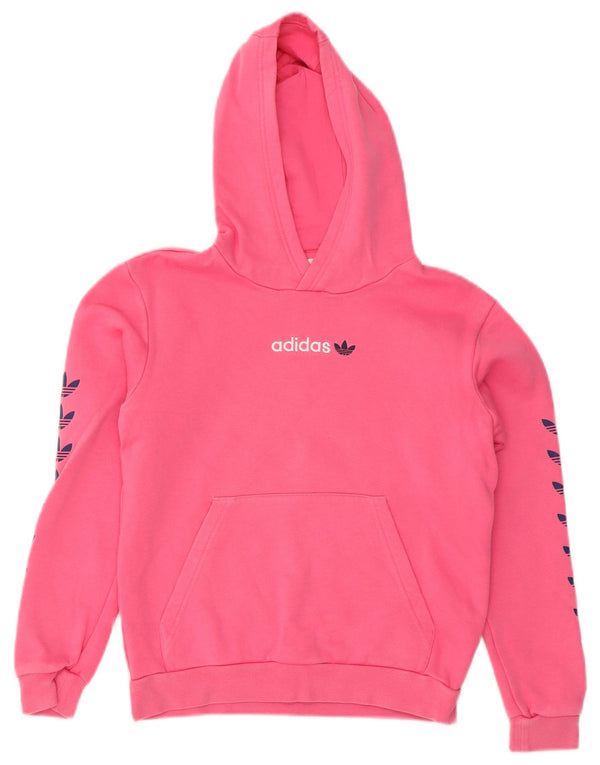 Adidas Dziewczęca Graficzna Bluza Z Kapturem 11-12 Lat Różowa Bawełna