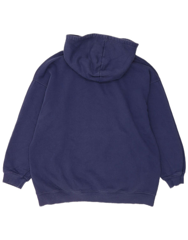 Damski sweter oversize z kapturem Zara UK 10, mały, granatowy, bawełniany