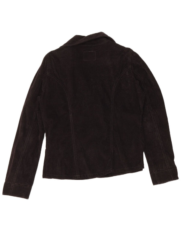 Damski sztruksowy płaszcz Levi's w kolorze grochu UK 16, duży, czarny, bawełniany