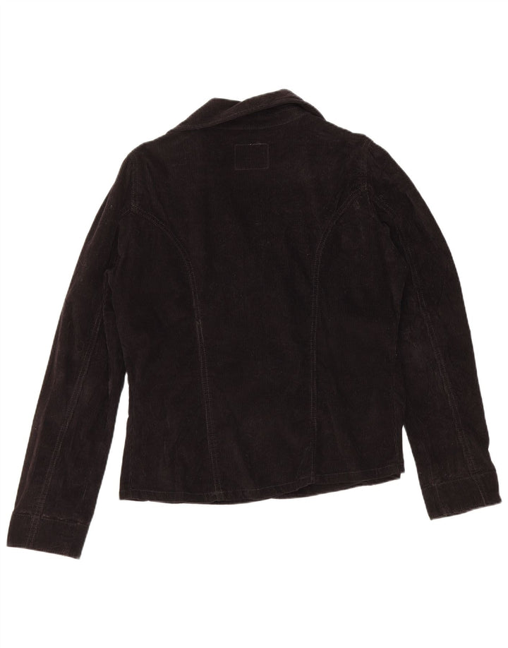 Damski sztruksowy płaszcz Levi's w kolorze grochu UK 16, duży, czarny, bawełniany