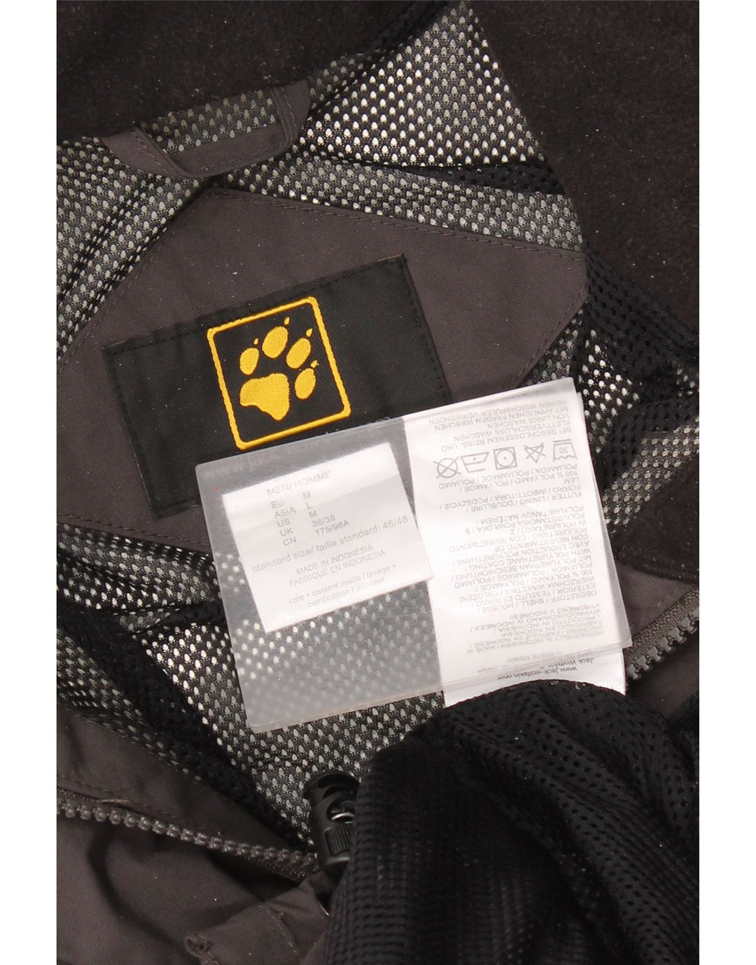 Męska kurtka przeciwdeszczowa Jack Wolfskin UK 36/38 Średni czarny poliamid